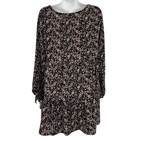 Wild Fabel Multicolor Floral Long Sleeve Mini Dress Small - Picture 4 of 5